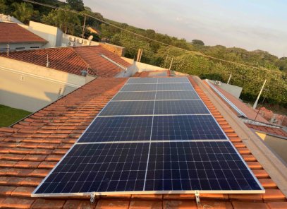 Sistema fotovoltaico residencial instalado pela Cicluzsol